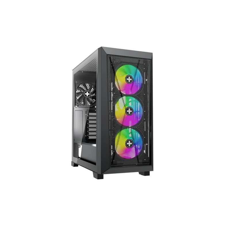 Carcasa fara PSU XILENCE "X912.ARGB" XILENT X  ATX CASE, WITHOUT PSU, WITH TEMPERED GLASS SIDE PANEL, X DESIGN MESH FRONT, FRONT: 3X ARGB 120MM PWM FANS, REAR: 1X120MM PWM BLACK, W/CONTROL BOARD (ARGB/PWM), 360MM FRONT/TOP, 2X 3.5"/ 2X 2.5", 1XUSB-C, 2X USB 3.0, 1X M