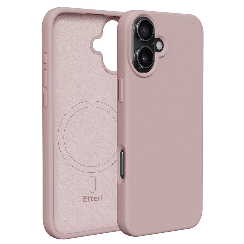 Husa Etteri APPLE IPHONE 16 PLUS, SILICONE MAG CASE, LIGHT PINK
