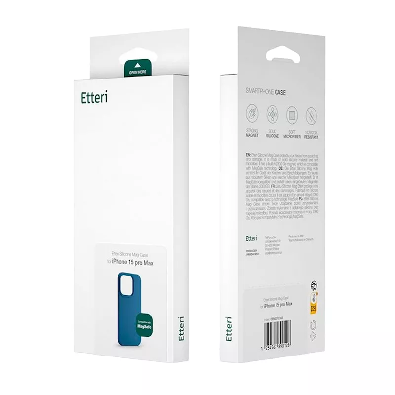 Husa Etteri APPLE IPHONE 16 PRO, SILICONE MAG CASE, DARK BLUE