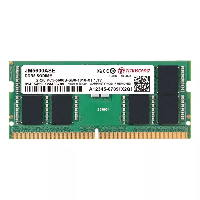RAM TRANSCEND 24GB DDR5-5600MHZ SODIMM  JETRAM JM5600ASE-24G, (3GX8)X8, 1RX8, CL46, 1.1V