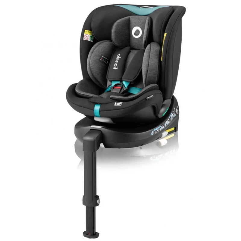 Автокресло детская PM Scaun auto 0-36kg (I-Size) ISOFIX Lionelo Navy Black Turquoise, rotativ 360
