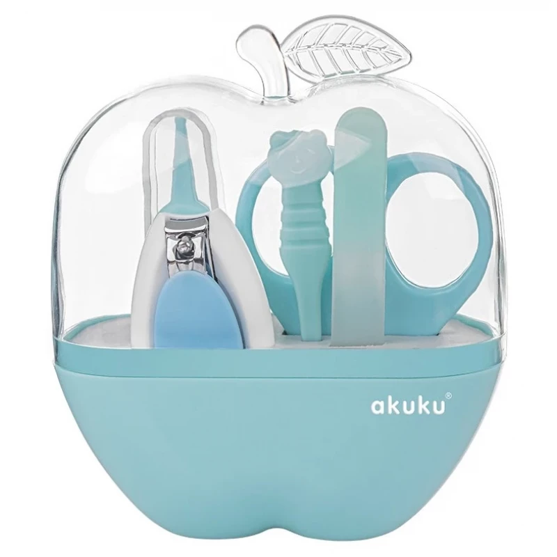 Set pentru manichiura Akuku SET MANICHIURA  APPLE CASE BLUE (A0043)