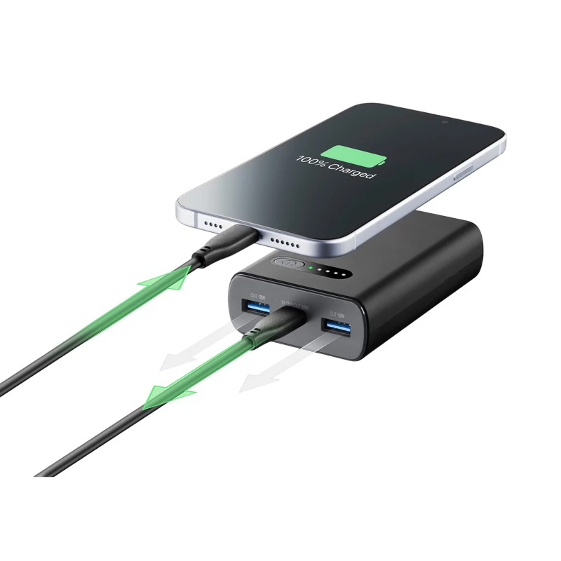 Baterie externa universala Cellular Line POWER BANK CELLULARLINE 10000MAH, FAST PD 20W, BLACK