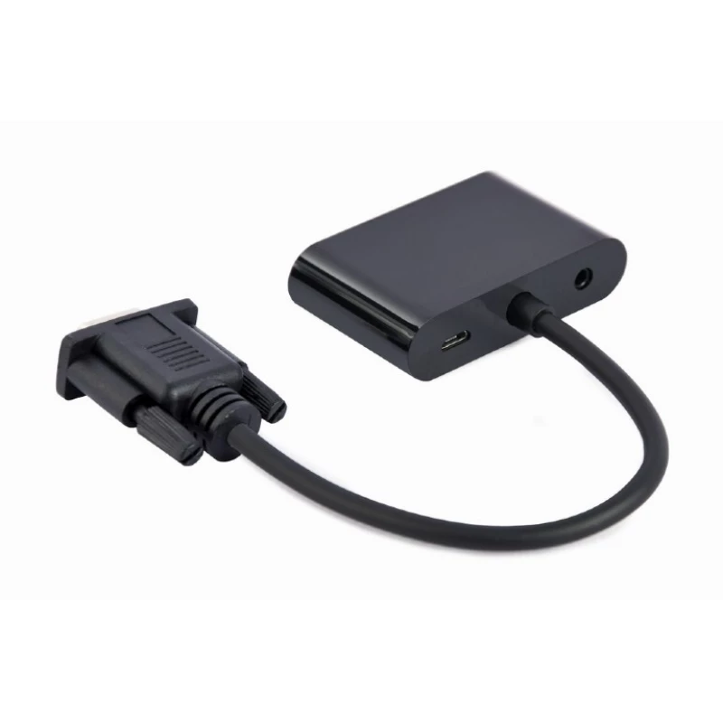 Adaptor Cablexpert ADAPTER VGA M TO HDMI&VGA F+ 3.5 MM AUDIO+5 V MICRO-USB PORT FOR POWER,  "A-VGA-HDMI-02"