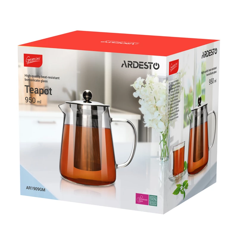 Ceainic Ardesto TEAPOT  950ML, AR1909GM