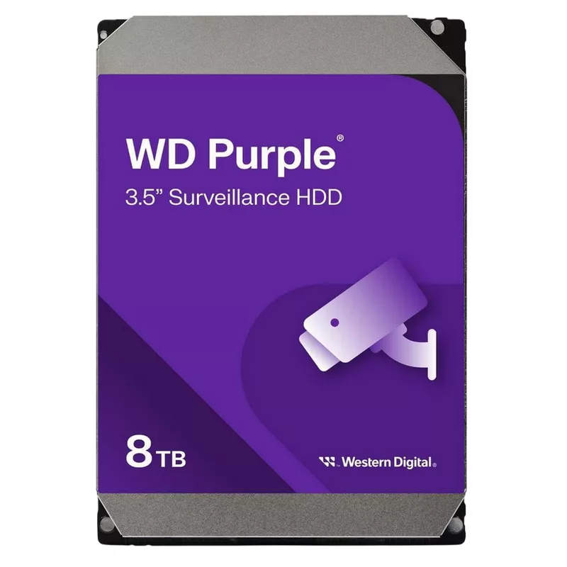 HDD WD 3.5" HDD 8.0TB-SATA-256MB WESTERN DIGITAL "PURPLE (85PURZ)", SURVEILLANCE, CMR