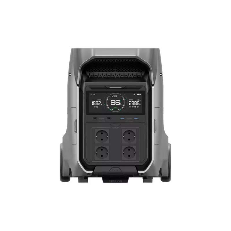 Power Station EcoFlow DELTA PRO 3 PORTABLE POWER STATION, CAPACITY: 4096WH, X-BOOST OUTPUT 6000W, AC OUTPUT: 4000W TOTAL, NUMBER OUTLETS 12 (7 AC OUTLETS, 2 USB-A FAST CHARGE, 2 USB-C, 12V DC OUTPUT), MOBILE APP, BLUETOOTH, WIFI, NET WEIGHT: 51,5KG, DIMENSION: 69