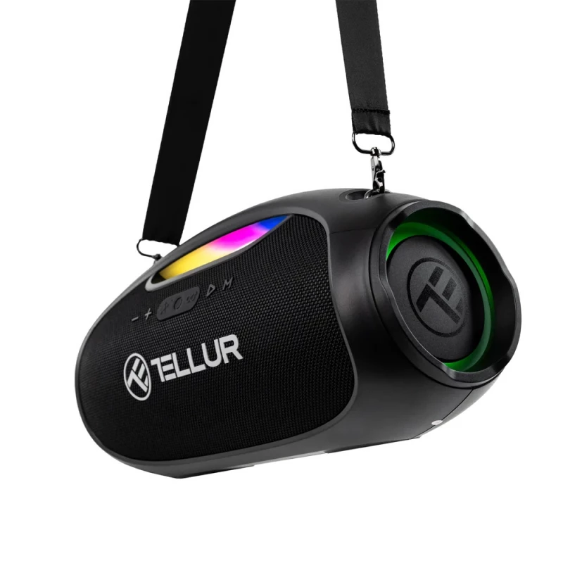 Колонка Tellur Boxa portabila Bluetooth Tellur Obia Pro 60W, RGB light (3 modes), Up to 12H (dependent on volume level and audio content), negru