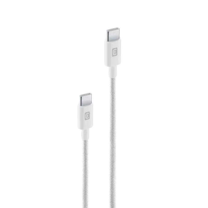 Кабель Cellular Line Type-C to Type-C Cable Cellular, Power Braided, 2.5M, White