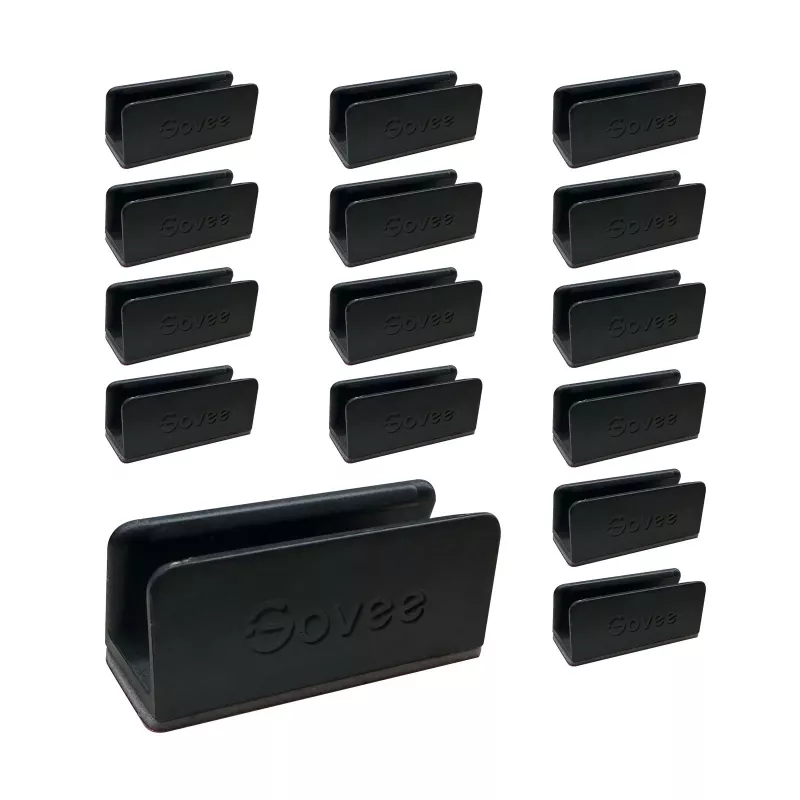 Bracket for Light Strip GOVEE NEON ROPE LIGHT 2 BRACKET, 20 pcs in one pack, Black, Plastic