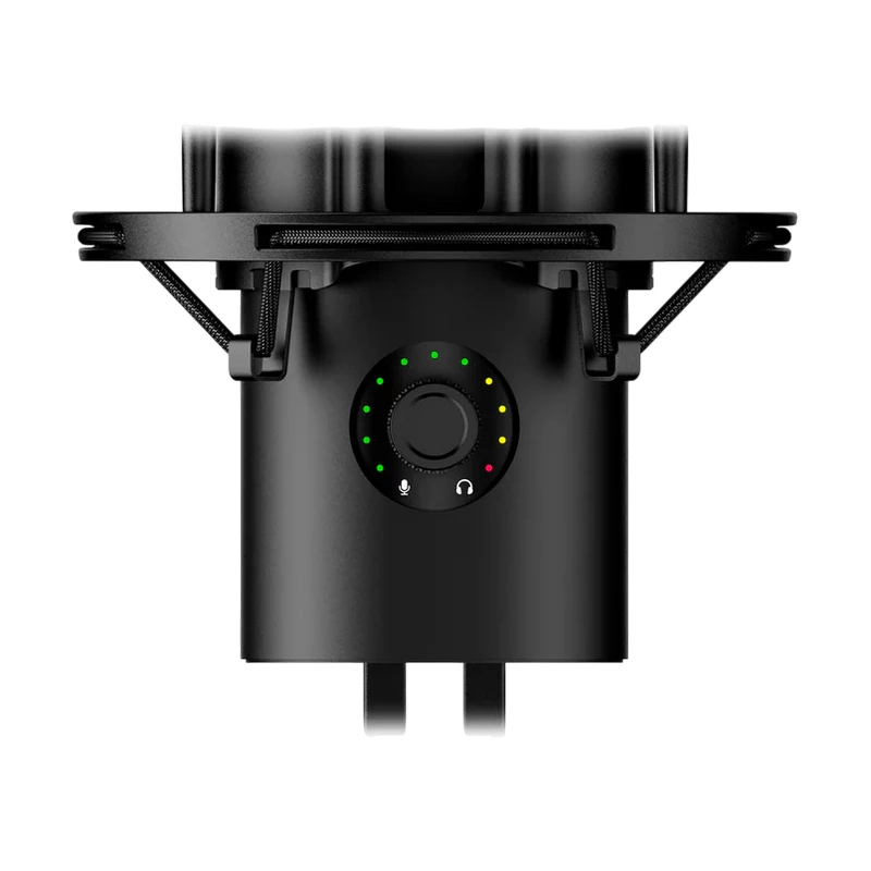 Microfon HyperX MICROPHONES  QUADCAST 2S, 3X14MM CONDENSER CAPSULES, 4X POLAR PATTERNS, 90DB, -8 DB, 192 KHZ, 32BIT, SHOCK MOUNT, RGB, USB-C/3.5MM, BLACK