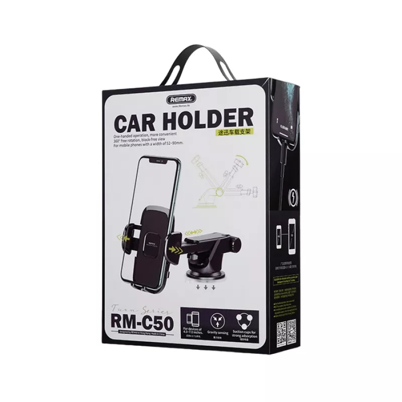 Carholder Remax SUCTION CUP CAR HOLDER , RM-C50, BLACK