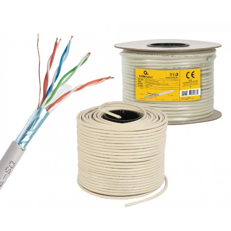 Cablu GEMBIRD CABLE FTP  FPC-5004E-SOL, AWG24 SOLID CCA , 100M