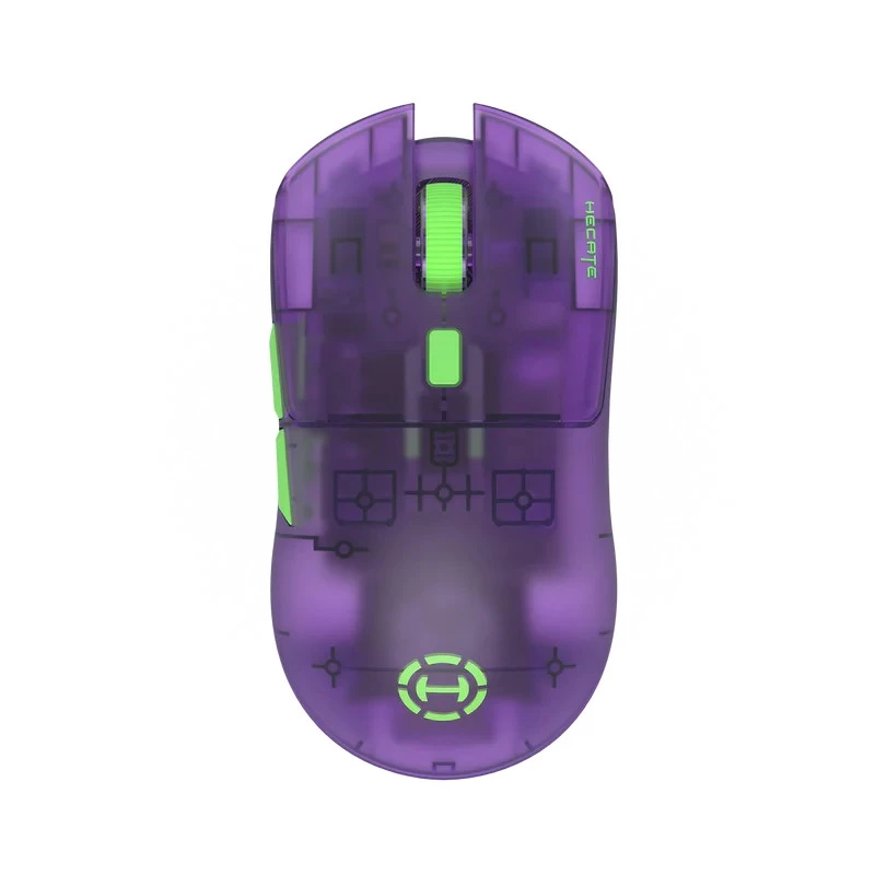 Gaming Mouse EDIFIER TRI-MODE WIRELESS GAMING MOUSE HECATE G3M PRO TRANSPARENT PURPLE- 2.4G, BLUETOOTH, WIRED USB-C MODE, HUANO MECHANICAL SWITCH: GAMING/SILENT DUAL MODE, 70 HOURS BATTERY LIFE, PAM3395 SENSOR: 26000DPI AND 650IPS, PTFE TEFLON FOOT PADS, MAX ACCE