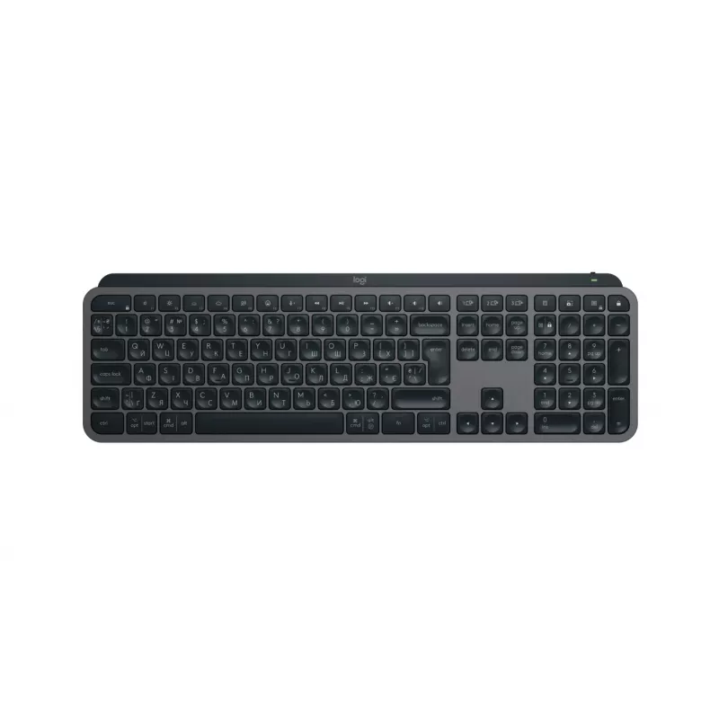 Tastatura fara fir LOGITECH WIRELESS MX KEYS S ADVANCED ILLUMINATED KEYBOARD,  UNIFYING 2.4GHZ WIRELESS TECHNOLOGY, BLUETOOTH LOW ENERGY, RECHARGEABLE WITH USB TYPE C, UKR, GRAPHITE