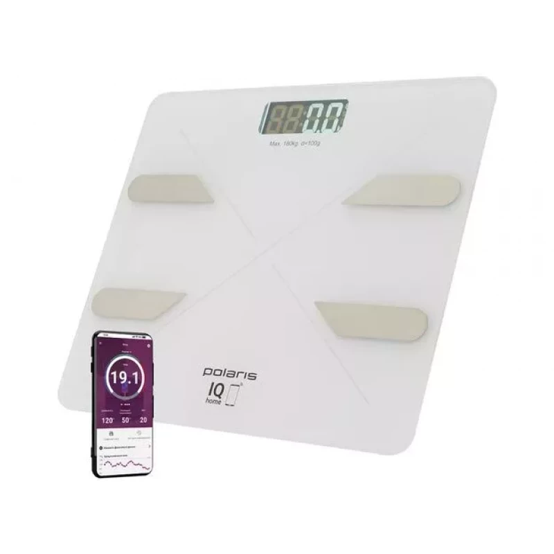 Напольные весы POLARIS PWS 1898 IQ Home 180kg, Alb