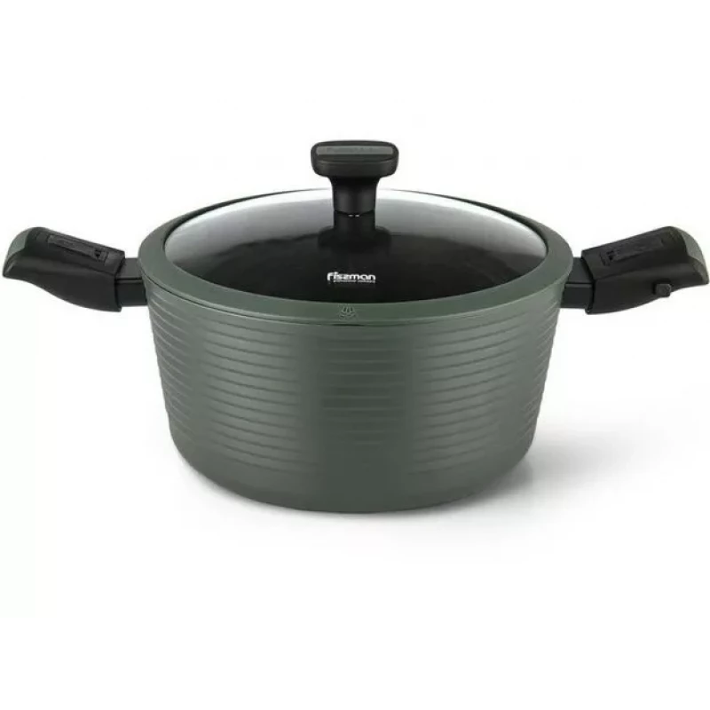 Cratita cu capac FISSMAN Brilliant 14383 7,1 l (28x13,5cm)+capac sticla+manere detashabile