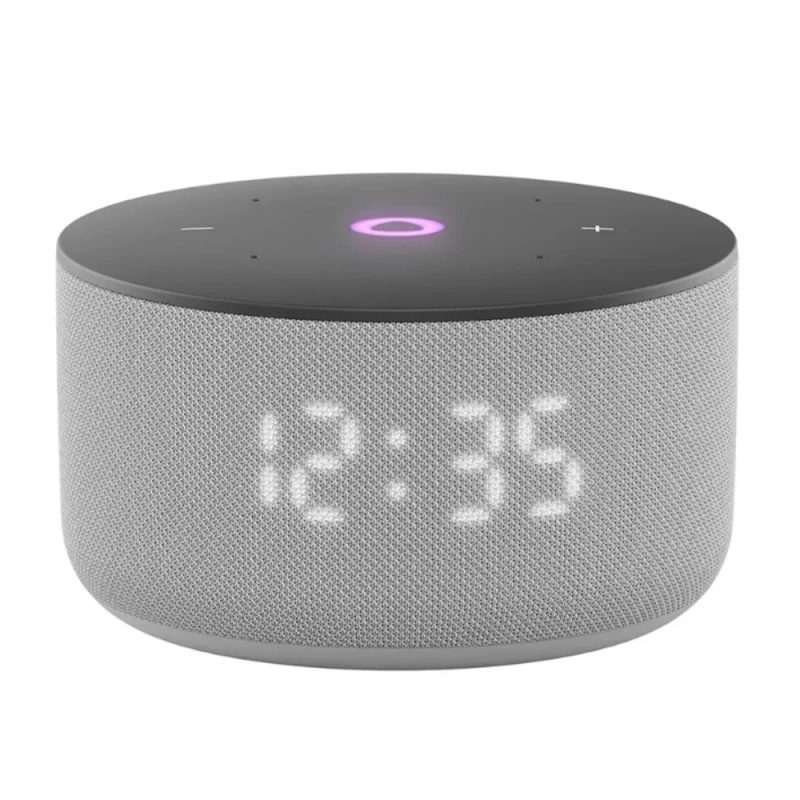Smart Speaker Yandex YNDX-00027GRY  STATION MINI 3 WITH ALISA, GRAY, LED Display, Smart Home Control Center, No Hub Required, Wi-FI-AC + BT5.0, Alisa Assistant built-in, 12W, Sensor buttons, 3 Microphones