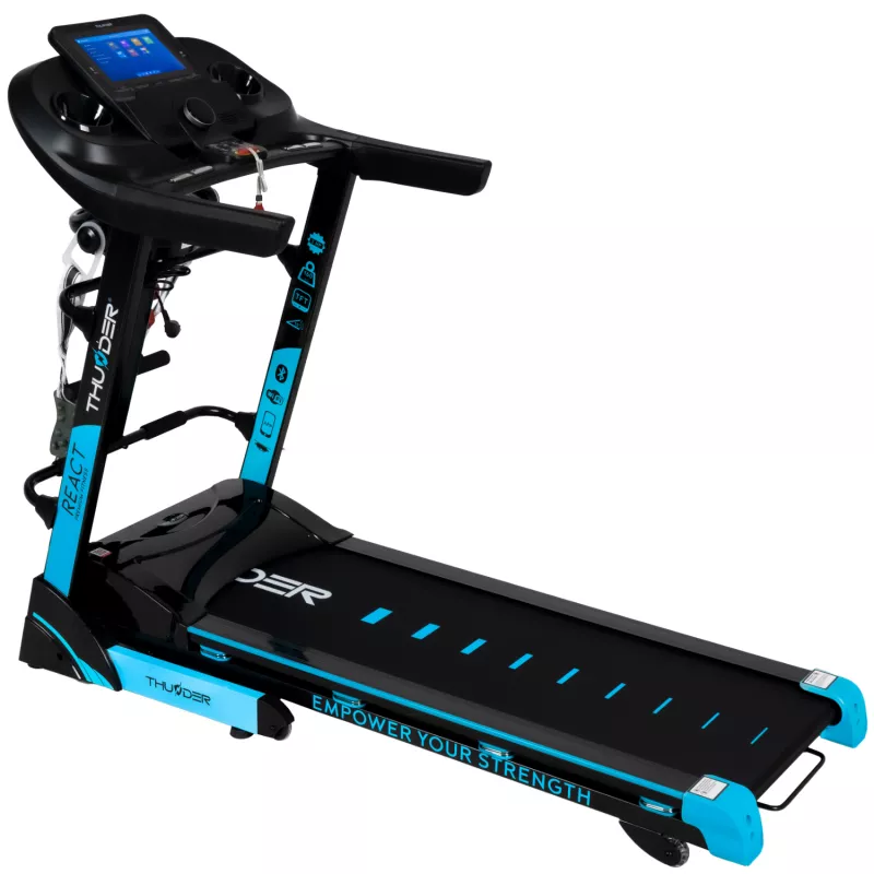 Беговая дорожка THUNDER electrica REACT-DS-TFT, Viteza maxima 18km/h, maxima suportata 160kg, Black