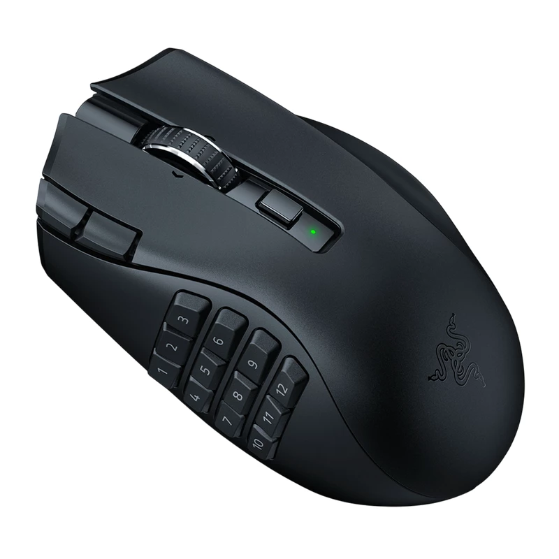 Gaming Mouse RAZER NAGA V2, WIRELESS, 30k dpi, 19 buttons, 50G, 750IPS, Mech.SW, 95g, 400h, On-Board Memory, Hyperscroll, 2.4Ghz+BT, Black