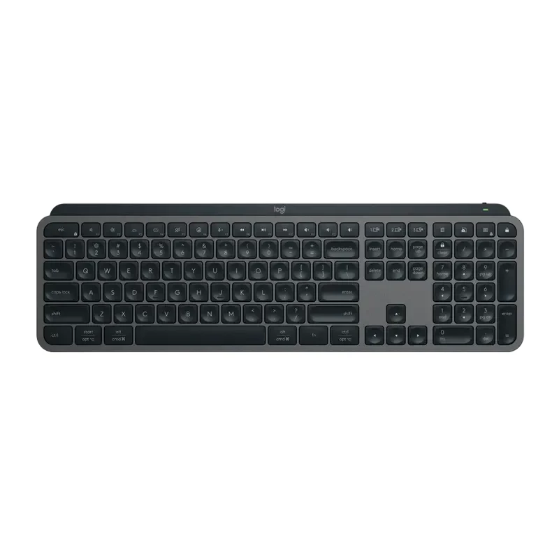 Клавиатура беспроводная LOGITECH Wireless Keyboard Logitech MX Keys S, Ultra thin, Premium typing, Metal plate, F-keys, Backlight, 10M, 2.4Ghz+BT, EN/UA, Graphite