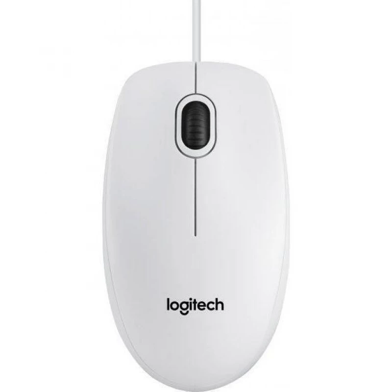 Mouse LOGITECH CORDED OPTICAL MOUSE, B100, 1000 DPI, WHITE