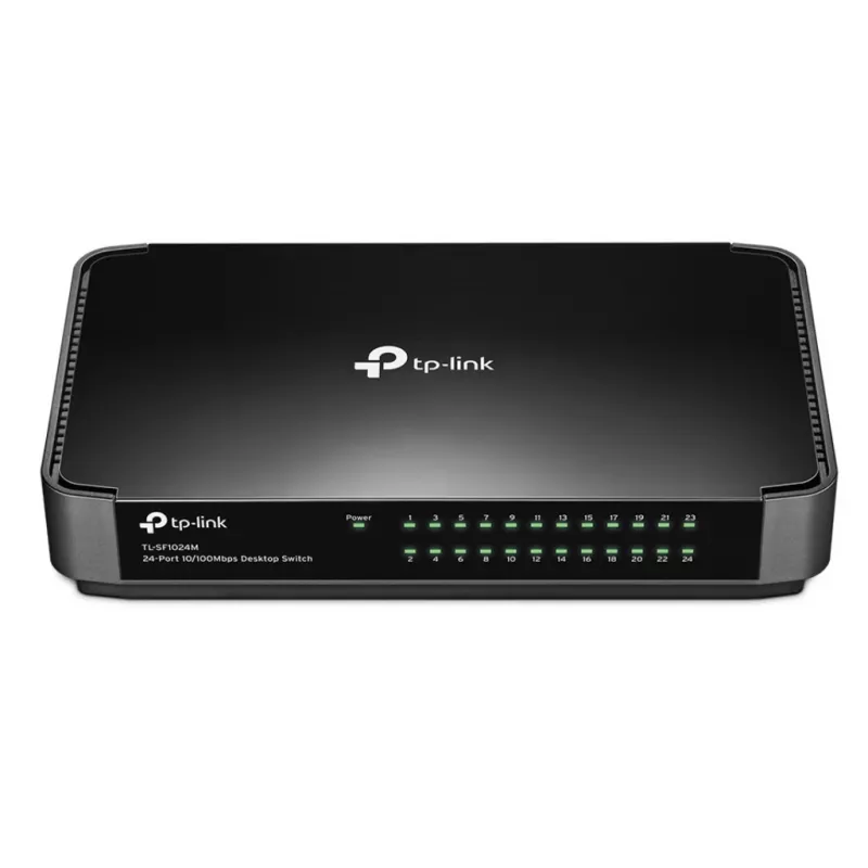 Коммутатор сетевой TP-LINK TL-SF1024D 24-PORT 10/100M SWITCH, 24 10/100M RJ45 PORTS, 13-INCH RACK-MOUNTABLE STEEL CASE
