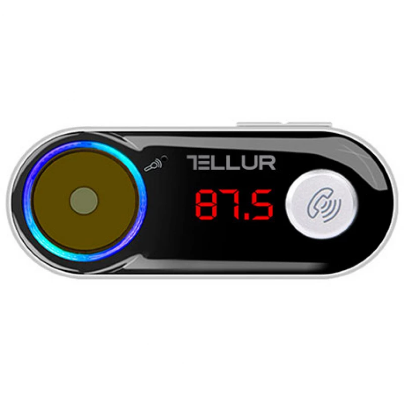 FM transmitter Tellur CAR FM TRANSMITTER, FMT-B2, BLUETOOTH, DISPLAY, MICROSD, 2 X USB MAX 2.1A,  BLACK  TLL622011