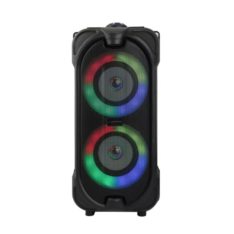 Boxa ESPERANZA RHYTHM EP157, BLUETOOTH PORTABLE SPEAKER, POWER: 10W, BLACK, RGB LED LIGHTING, BUILT-IN FM RADIO, BLUETOOTH PROFILES: A2DP, AVRCP, HFP, HSP, BLUETOOTH VERSION: 5.0, BUILT IN USB PORT AND TFT (MICROSD) CARD SLOT FOR MP3/MP4 PLAYING, AUX, MUS