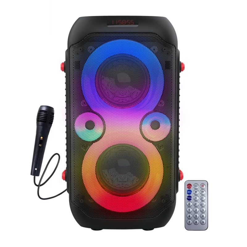 Boxa ESPERANZA SINGER EP156, BLUETOOTH PORTABLE SPEAKER, POWER: 20W, BLACK, RGB LED LIGHTING, BUILT-IN FM RADIO, BLUETOOTH PROFILES: A2DP, AVRCP, HFP, HSP, BLUETOOTH VERSION: 5.0, BUILT IN USB PORT AND TFT (MICROSD) CARD SLOT FOR MP3/MP4 PLAYING, AUX, MIC
