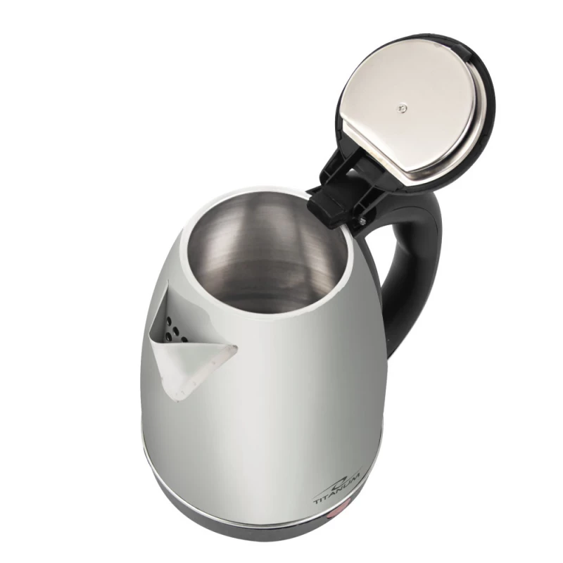 Ceainic electric ESPERANZA KETTLE TITANIUM RORAIMA TKK102X 1850W, INOX METAL 1.8 L, CONCEALED HEATING ELEMENT, 360° SWIVEL BASE, AUTO SHUT-OFF AFTER BOILING, INOX