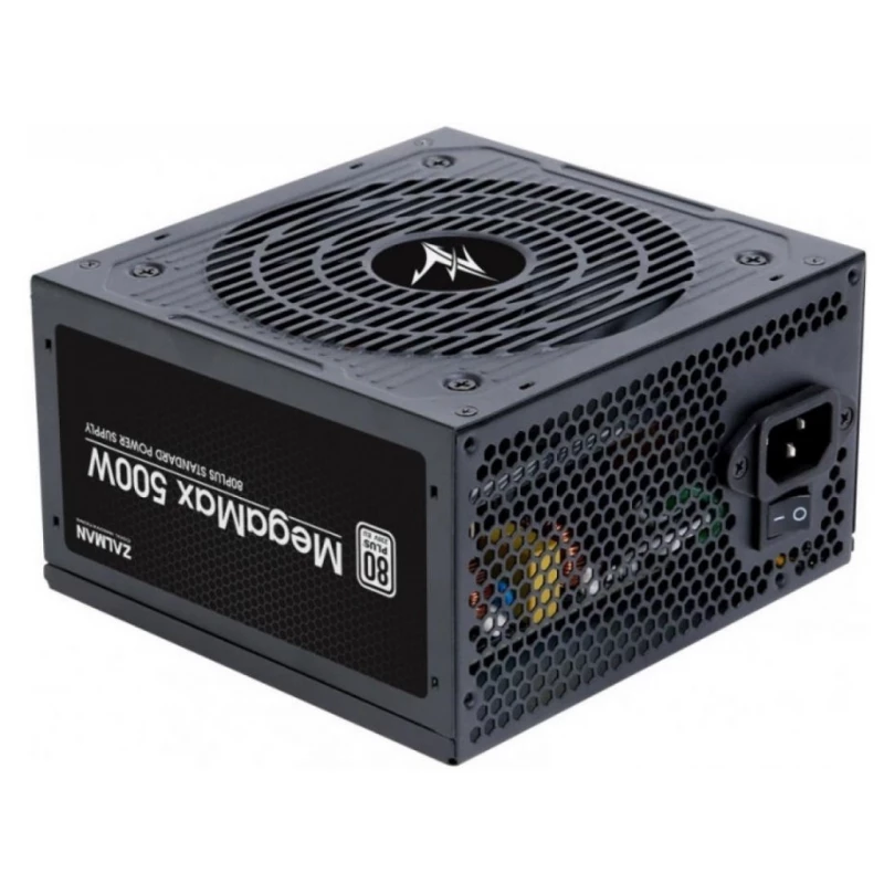 Sursa de alimentare PC ZALMAN PSU  500-TXII MEGAMAX (500W),80+,APFC,120MM,24+(4+8),6XSATA,2XPCIE,+3,1XFDD ZM500-TXII
