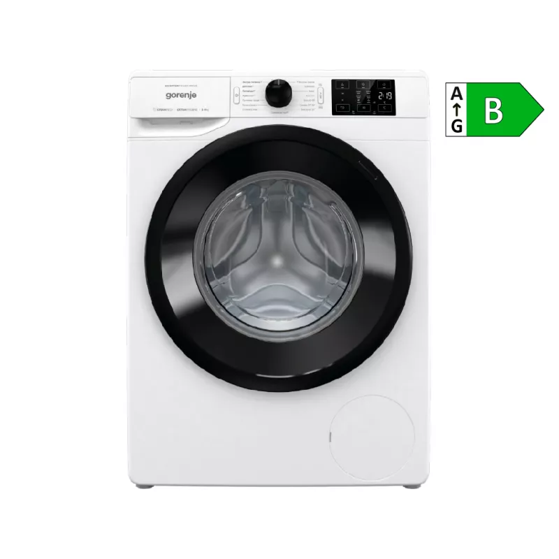 Masina de spalat rufe GORENJE WASHING MACHINE/FR GORENJE WNEI 94 BS INCARCARE MAXIMA : 9 KG CLASA DE EFICIENTA ENERGETICA: A+++(B) CONSUMUL DE APA PER CICLU : 57 L MOD INCARCARE RUFE: FRONTALA NUMAR DE PROGRAME: 16 TEHNOLOGIE INVERTER: INVERTOR POWERDRIVE CURATARE CU ABUR