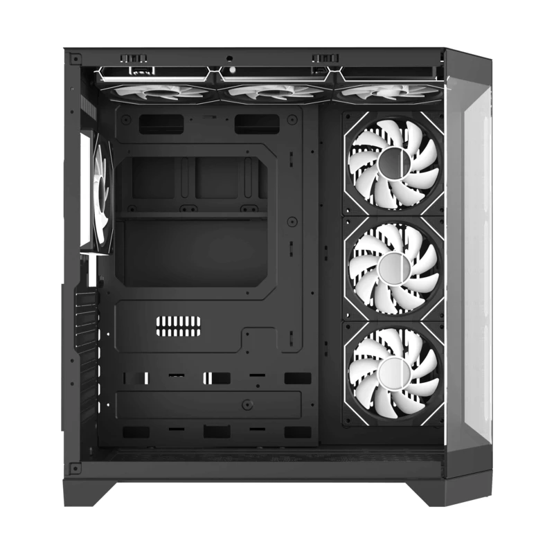 Корпус без БП GAMEMAX CASE ATX  HYPE-A , W/O PSU, 0.5MM, 4X120MM ARGB FANS, ARGB HUB, FRONT&SIDE TEMPERED GLASS, DF, 1XUSB 3.0, 1XUSB 2.0, 3X2.5', 2X3.5', BLACK