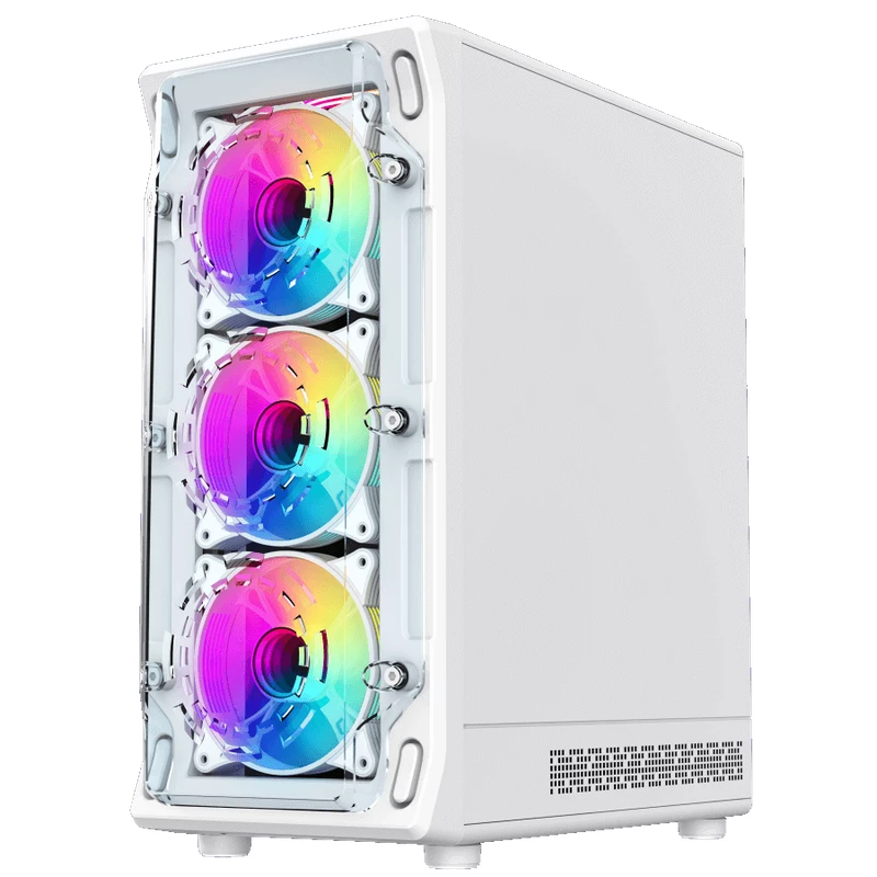 Carcasa fara PSU GAMEMAX CASE EATX  STARLIGHT 2 AW, W/O PSU, 0.4MM, 6X120MM ARGB, FRONT ACRYLIC,TRANSPARENT PANEL, 1XUSB-C, 1XUSB3.0, 1XUSB2.0, 3X2.5", 2X3.5", WHITE