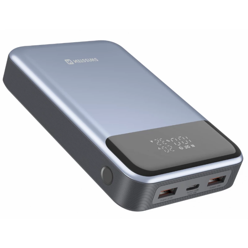 Baterie externa universala Swissten 20000MAH POWERBANK -  100W PD FOR LAPTOPS GRAY