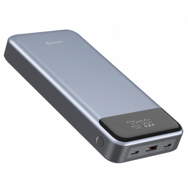 Baterie externa universala Swissten 30000MAH POWERBANK -  133W PD FOR LAPTOPS GRAY