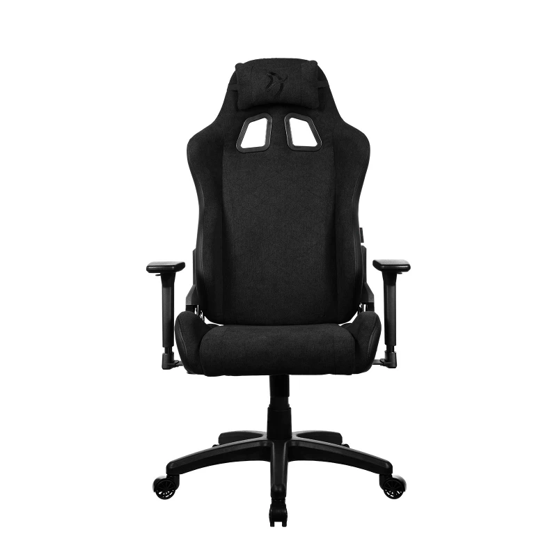 Fotoliu Gaming AROZZI GAMING/OFFICE CHAIR  AVANTI SOFTFABRIC, PURE BLACK, MAX WEIGHT UP TO 120KG, 3D ARMRESTS, ROCKING FUNCTION THAT TILTS THE SEAT AND BACKREST UP TO 12°, HEAD AND LUMBER CUSHIONS, METAL FRAME, NYLON WHEELBASE , GAS LIFT 4 CLASS