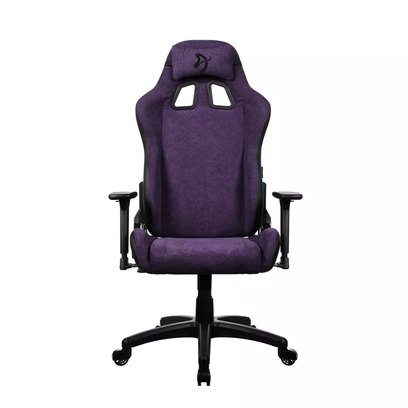 Игровое геймерское кресло AROZZI GAMING/OFFICE CHAIR  AVANTI SOFTFABRIC, PURE PURPLE, MAX WEIGHT UP TO 120KG, 3D ARMRESTS, ROCKING FUNCTION THAT TILTS THE SEAT AND BACKREST UP TO 12°, HEAD AND LUMBER CUSHIONS, METAL FRAME, NYLON WHEELBASE , GAS LIFT 4 CLASS