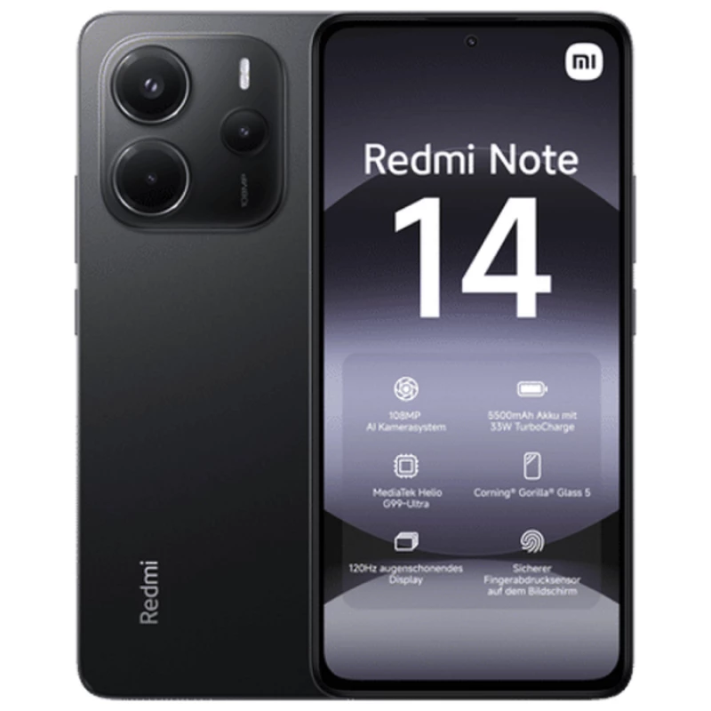 Мобильный телефон Xiaomi Redmi Note 14 4G 6/128GB EU Black