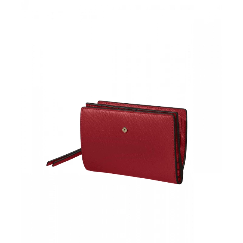 Breloc pentru cheii Samsonite RIGHTUP-PORTMONEU PENTRU DAME CU FERMUAR SLG-319-L ROSU INCHIS