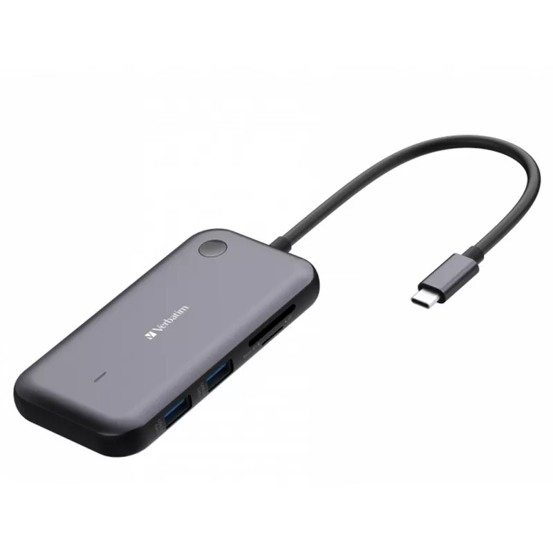 Концентратор USB None VERBATIM USB-C WIRELESS DISPLAY ADAPTER "SHARE MY SCREEN 1080P" WITH HUB WDA-01, 10 METER WIRELESS RANGE, 2 X USB-A 3.2 GEN1 UP TO 5GBPS, SD/MICROSD, HDMI, VGA, CABLE LENGTH 15CM, 193 G VER_32146