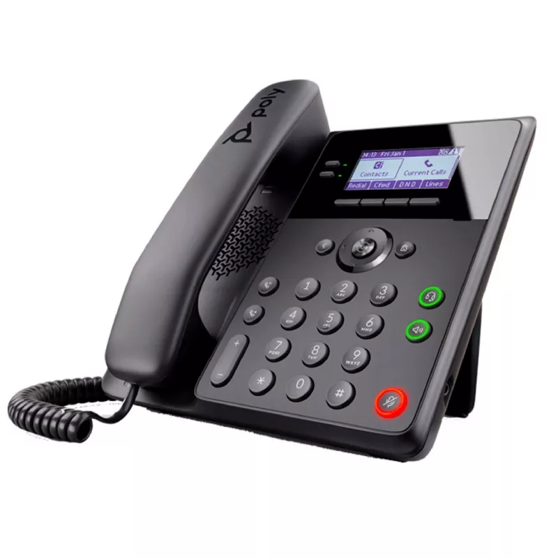 Telefon Poly EDGE B10 IP DESK PHONE, WITH POWER ADAPTER (COM) - OPEN SIP - CONNECT TO 8 LINES - POWER OVER ETHERNET - ACOUSTIC FENCE TECHNOLOGY - RJ9 AND 3.5MM HEADSET PORTS