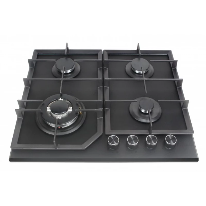 Plita incorporabila cu gaz TORNADO H77-6004SR MATT GL BL, Black