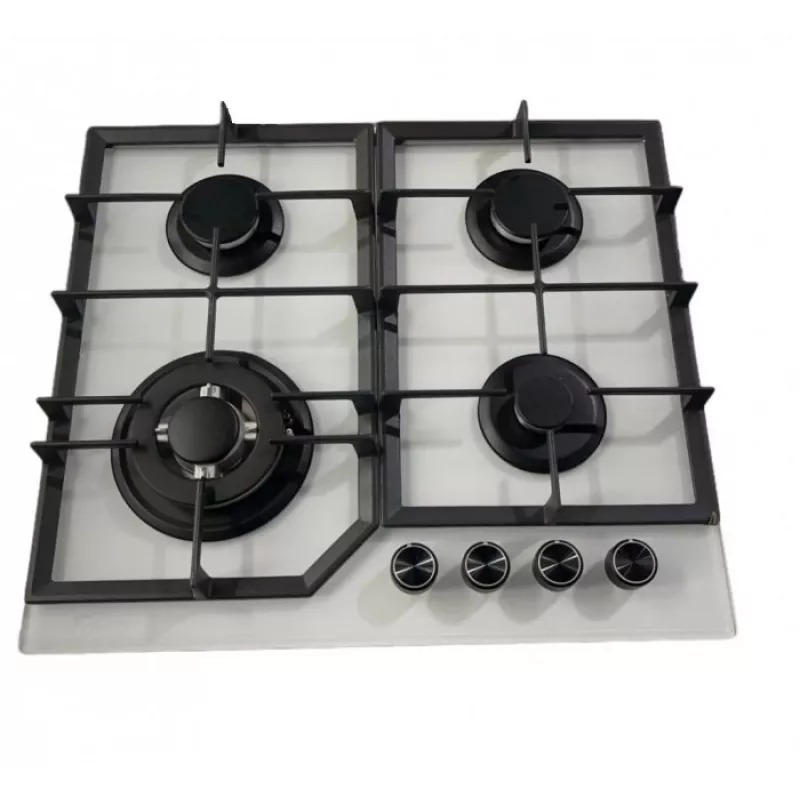 Plita incorporabila cu gaz TORNADO H77-6004SR MATT GL WH, White