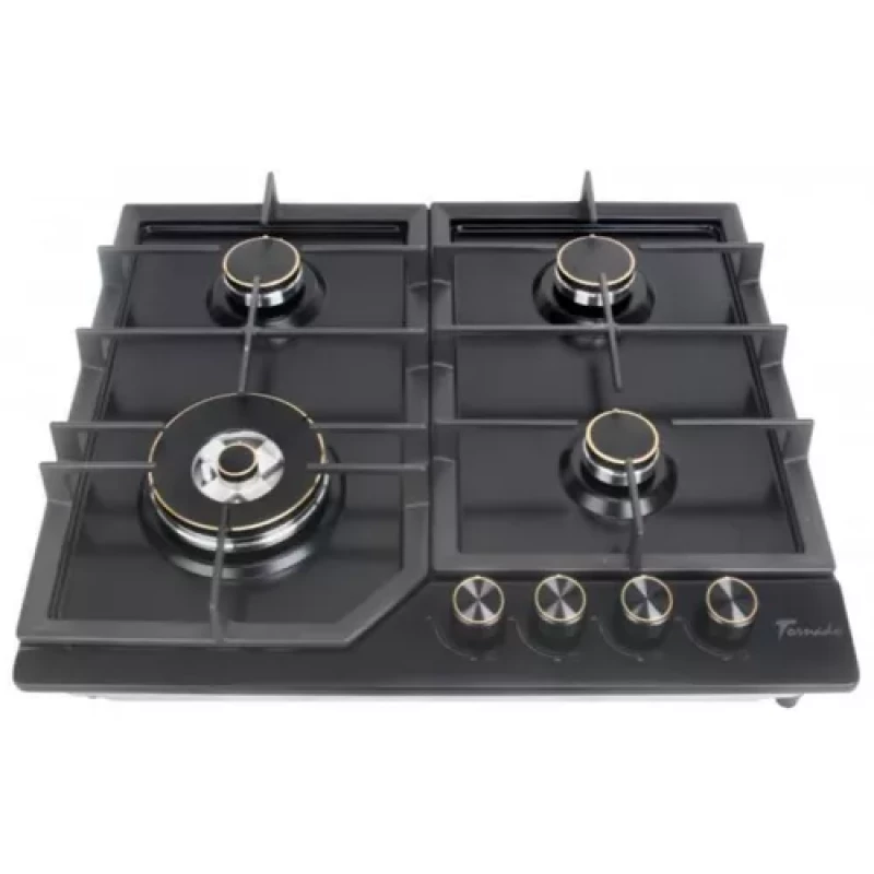 Plita incorporabila cu gaz TORNADO H79-6004GD MATT EN BL, Black Matt