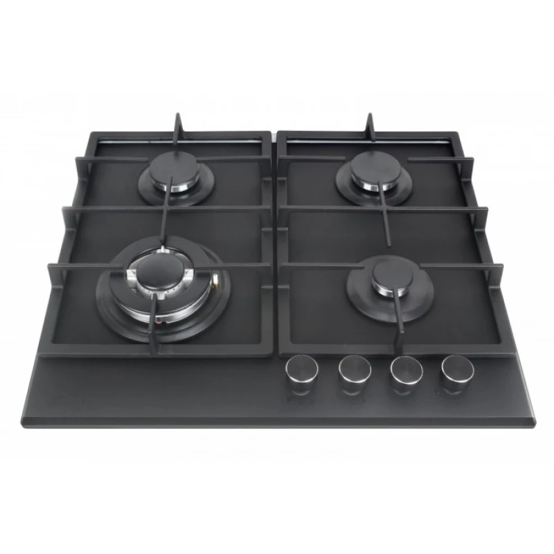 Plita incorporabila cu gaz TORNADO H59-4006 MATT GL Eco BL, Black