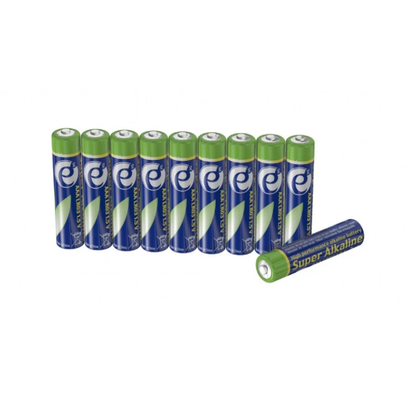 Baterie GEMBIRD SUPER ALKALINE AAA BATTERIES, 10-PACK, 5 YEARS SHELF-LIFE