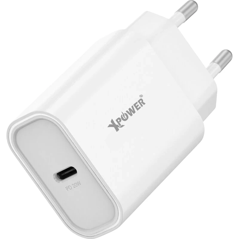 Incarcator Xpower WALL CHARGER , 1 PORT, 20W PD USB-C, WHITE