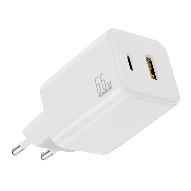 Incarcator Xpower WALL CHARGER , SUPER MINI, 2 PORT, 65W PD USB-C + QC3.0 USB-A, WHITE